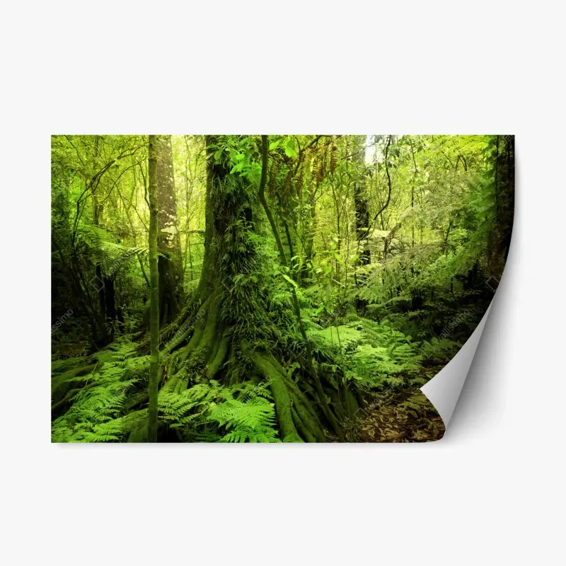 Repositionable sticker vibrant hibiscus floral pattern • Wallissimo®