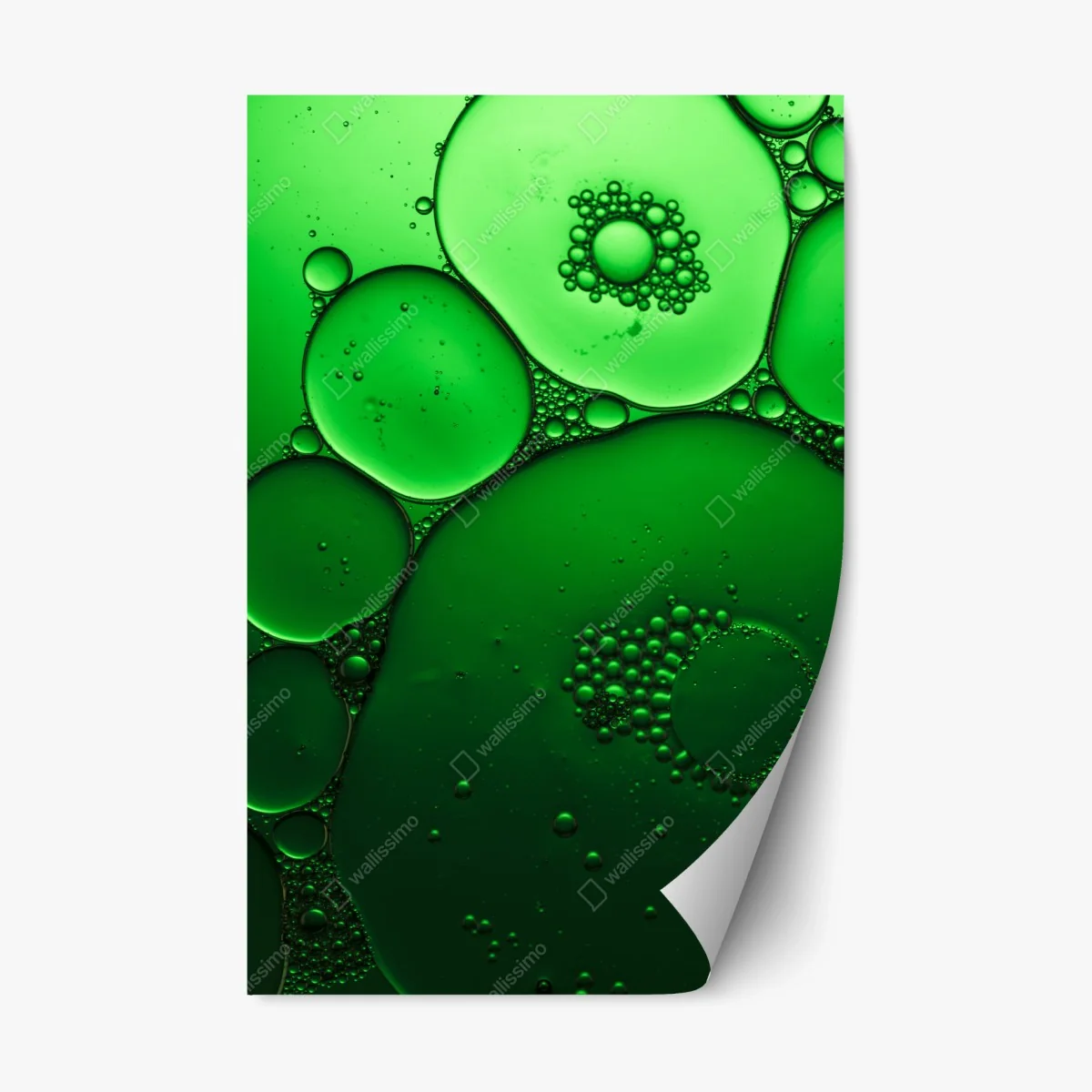 Repositionable sticker green bubbles abstract composition • Wallissimo® Repositionable sticker green bubbles abstract composition • Wallissimo®