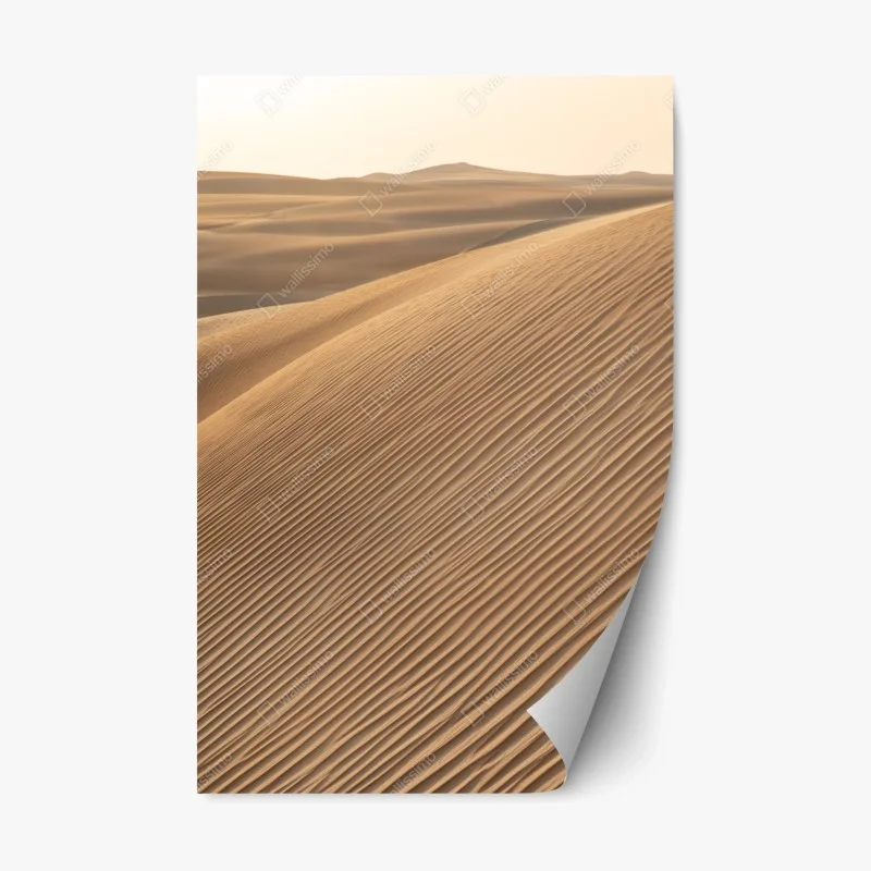 Repositionable sticker golden sand dunes minimal landscape