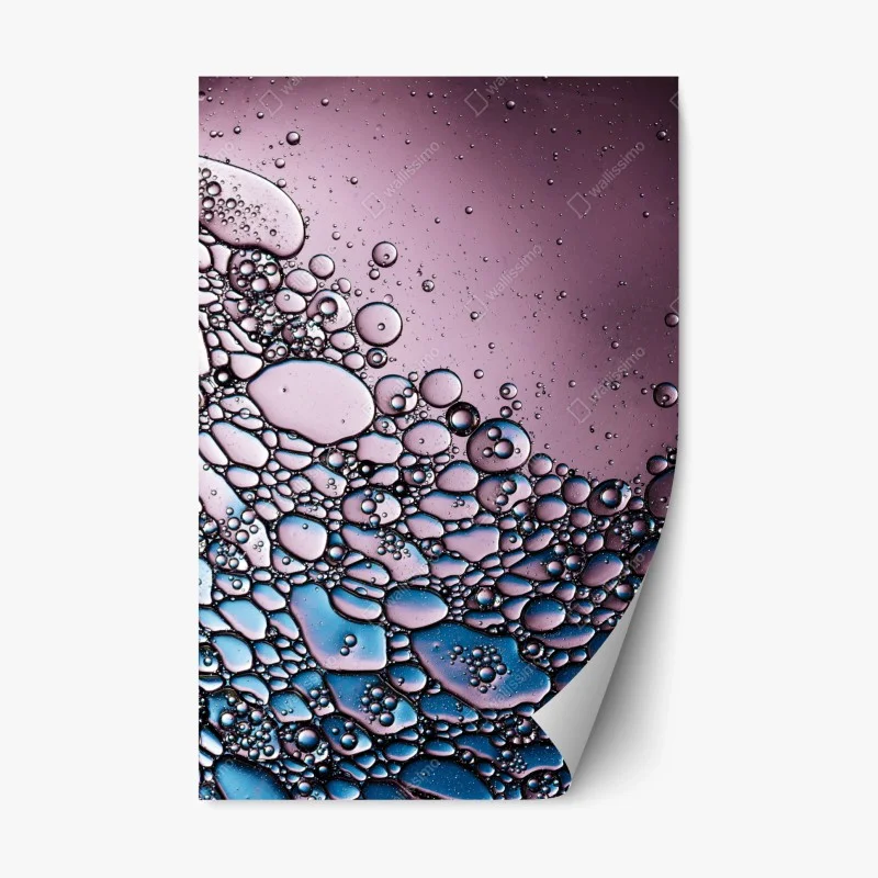 Repositionable sticker purple bubble abstract pattern