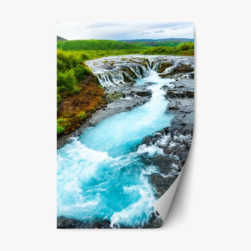 Repositionable sticker Bruarfoss waterfall, Iceland