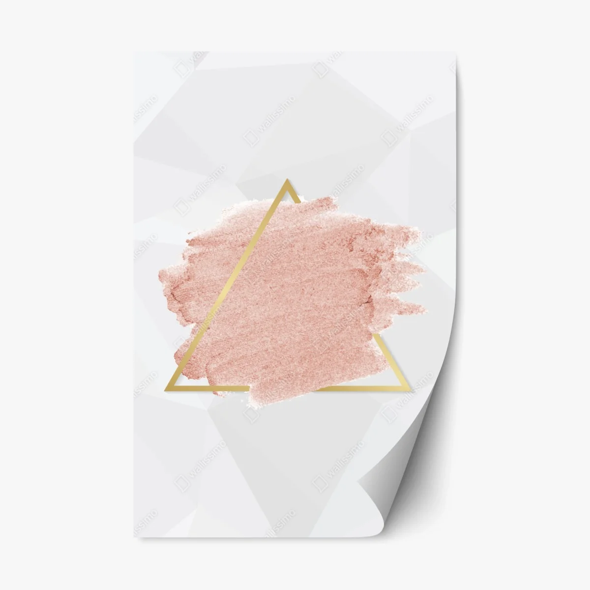 Repositionable sticker pastel pink triangle abstract art ⁕ Wallissimo® Repositionable sticker pastel pink triangle abstract art ⁕ Wallissimo®