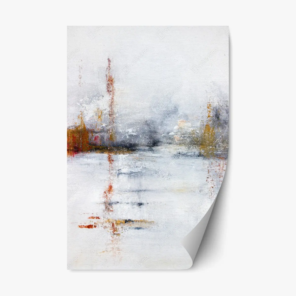 Repositionable sticker serene abstract landscape in soft neutrals • Wallissimo® Repositionable sticker serene abstract landscape in soft neutrals • Wallissimo®