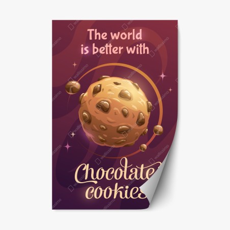 Repositionable sticker the chocolate cookie galaxy • Wallissimo®