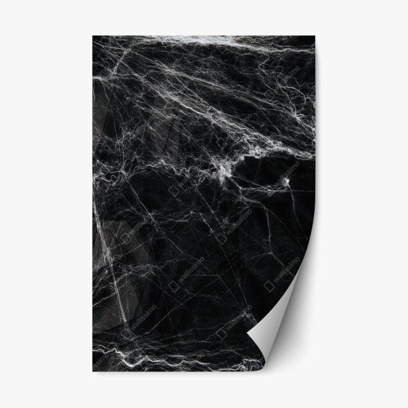 Repositionable sticker eerie cobweb on black background