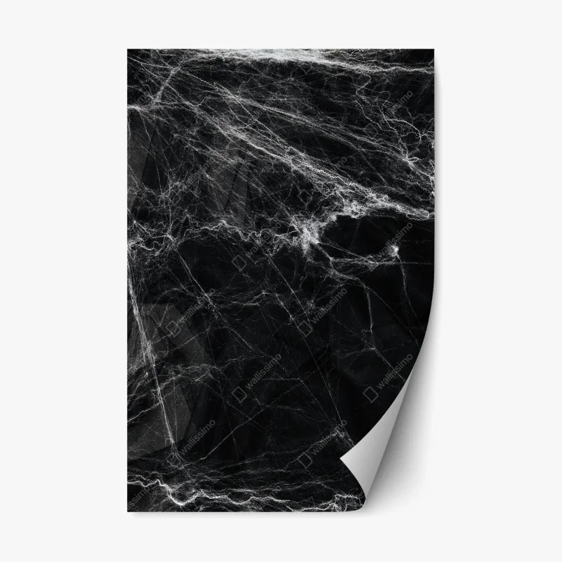 Repositionable sticker eerie cobweb on black background