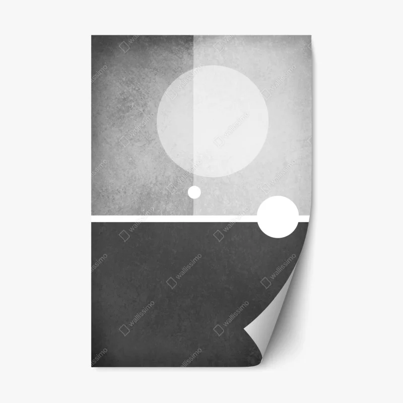 Repositionable sticker minimal geometric composition