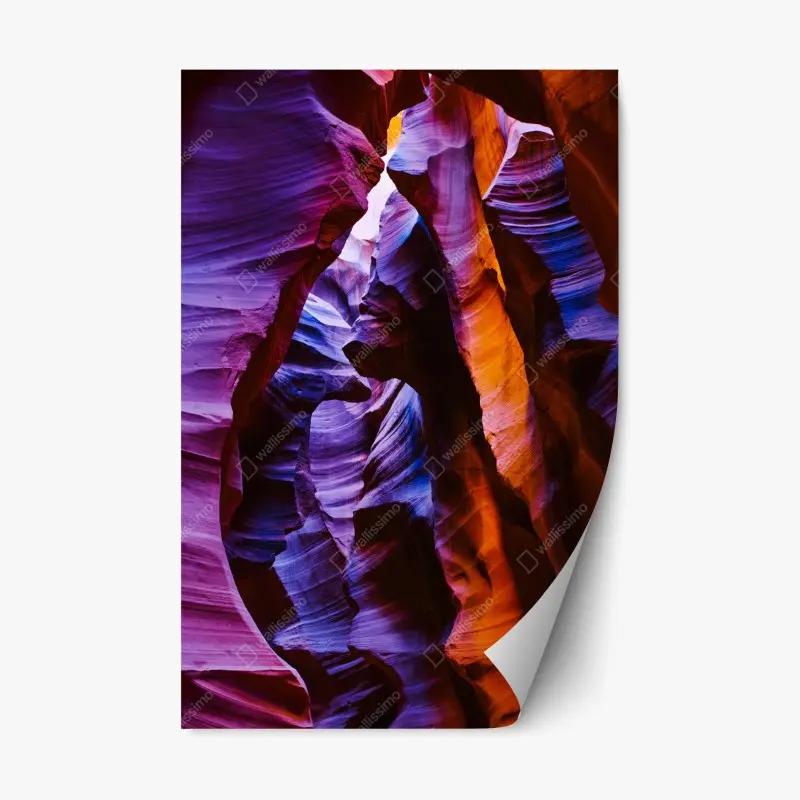 Repositionable sticker sunset over Hintersee rock island • Wallissimo®