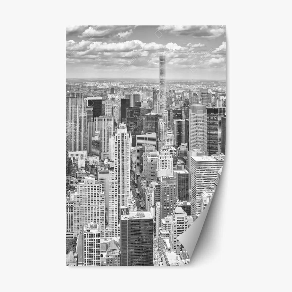 Repositionable sticker New York skyline in monochrome ⁕ Wallissimo® Repositionable sticker New York skyline in monochrome ⁕ Wallissimo®