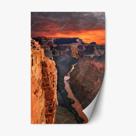 Repositionable sticker Grand Canyon sunset panorama • Wallissimo®