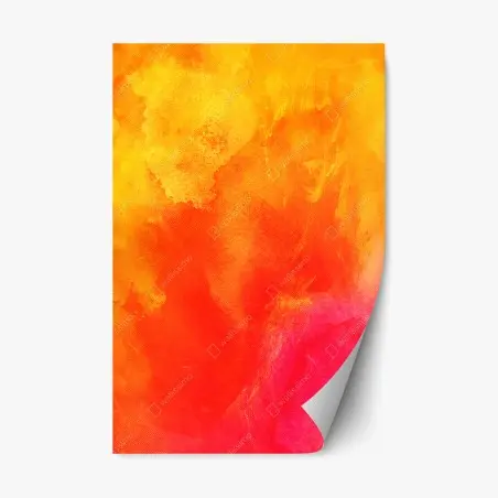 Repositionable sticker vibrant orange abstract gradient • Wallissimo®