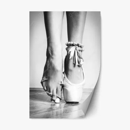 Repositionable sticker graceful ballet pointe • Wallissimo®