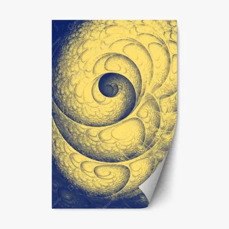 Repositionable sticker golden spiral fractal pattern • Wallissimo®