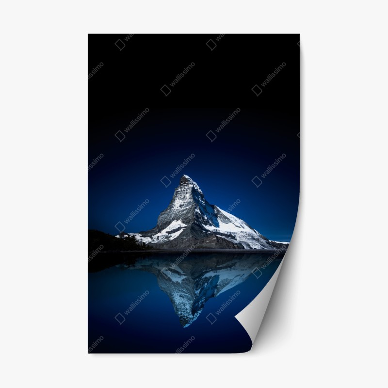 Repositionable sticker Matterhorn night reflection