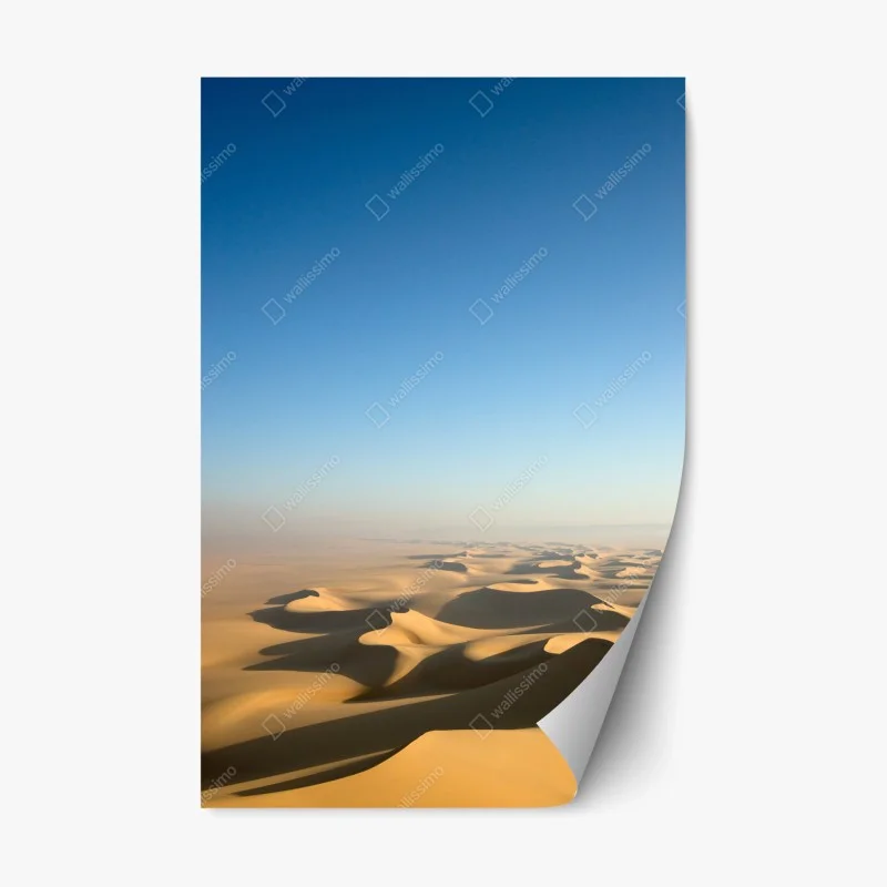 Repositionable sticker endless desert dunes under blue sky
