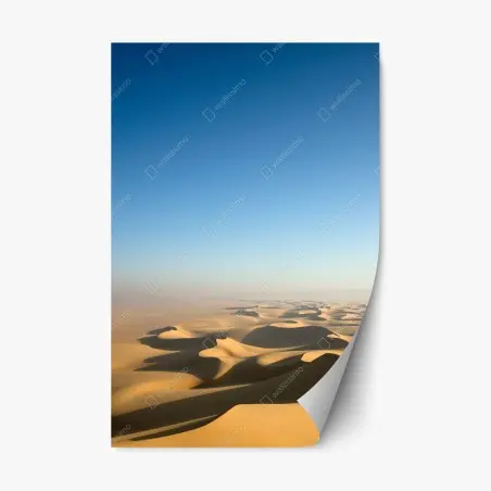 Repositionable sticker endless desert dunes under blue sky • Wallissimo®