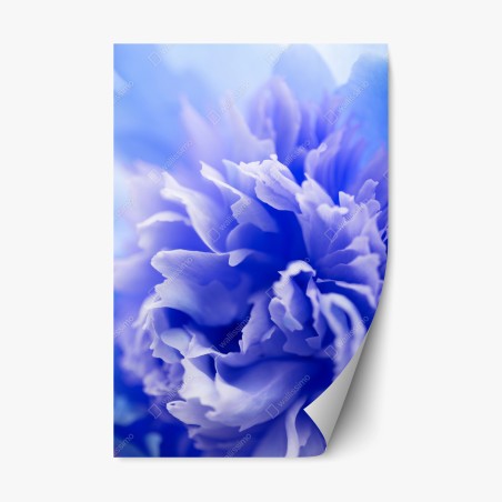 Repositionable sticker soft blue abstract flower close-up • Wallissimo®