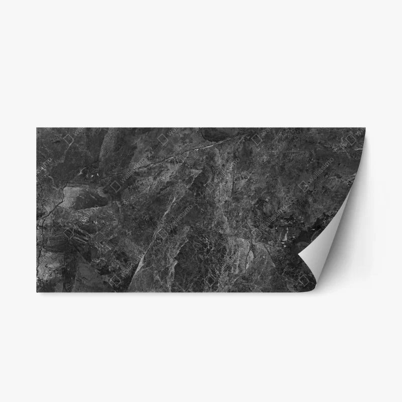 Repositionable sticker dark marble texture