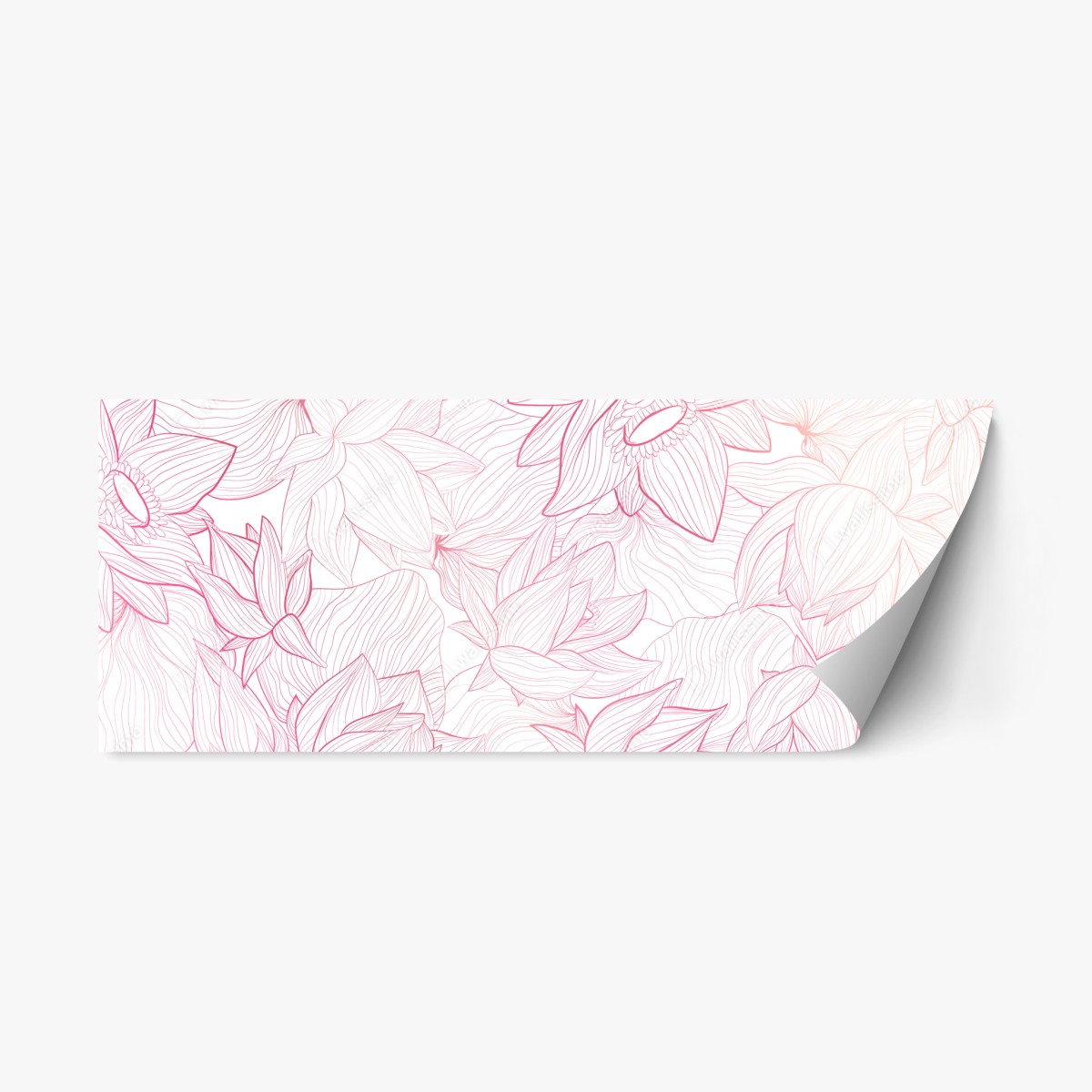 Repositionable sticker blush pink floral line art ⁕ Wallissimo® Repositionable sticker blush pink floral line art ⁕ Wallissimo®