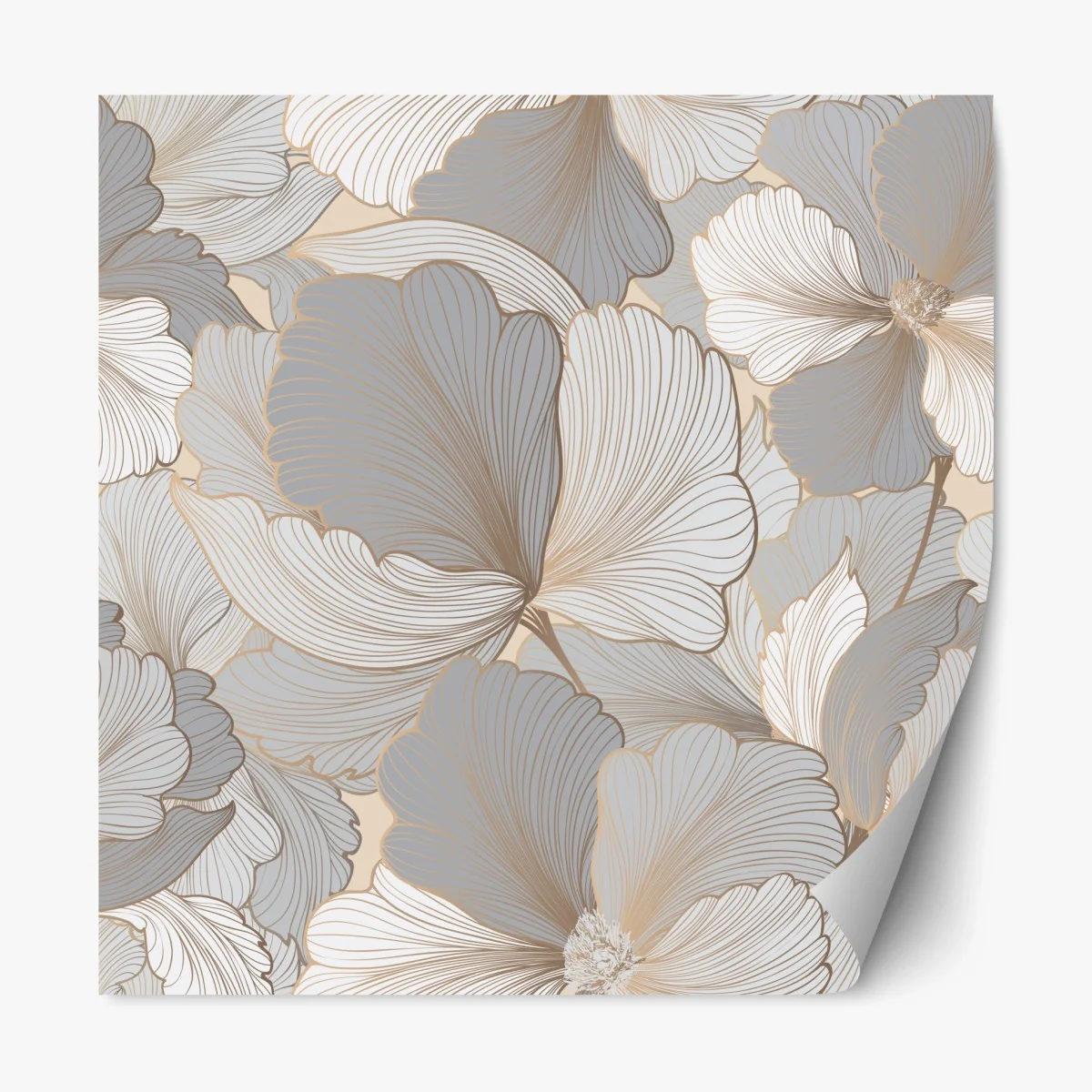 Repositionable sticker delicate pastel floral pattern • Wallissimo® Repositionable sticker delicate pastel floral pattern • Wallissimo®