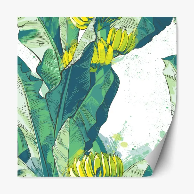 Repositionable sticker misty forest at dawn • Wallissimo®