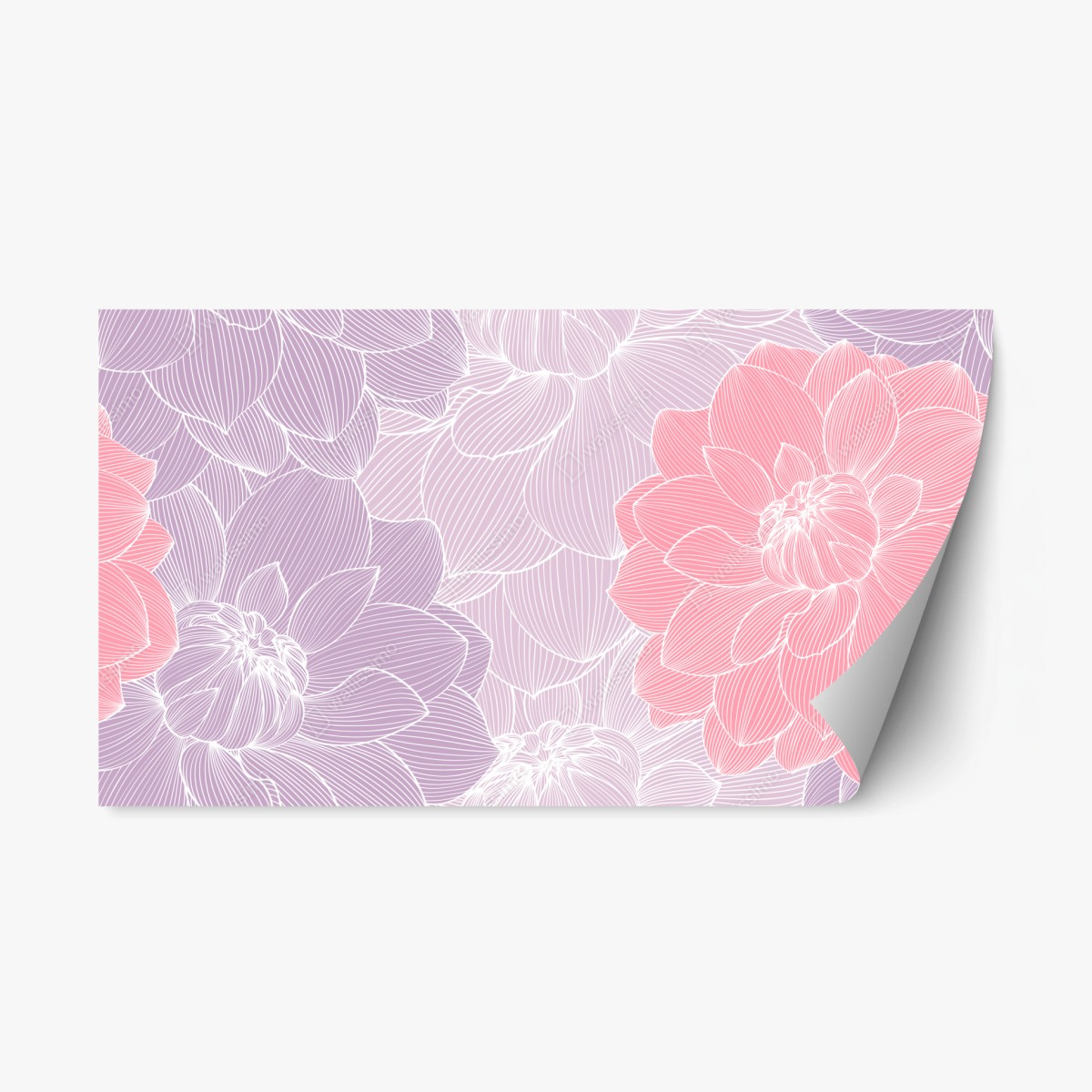 Repositionable sticker soft pastel floral bloom pattern • Wallissimo® Repositionable sticker soft pastel floral bloom pattern • Wallissimo®