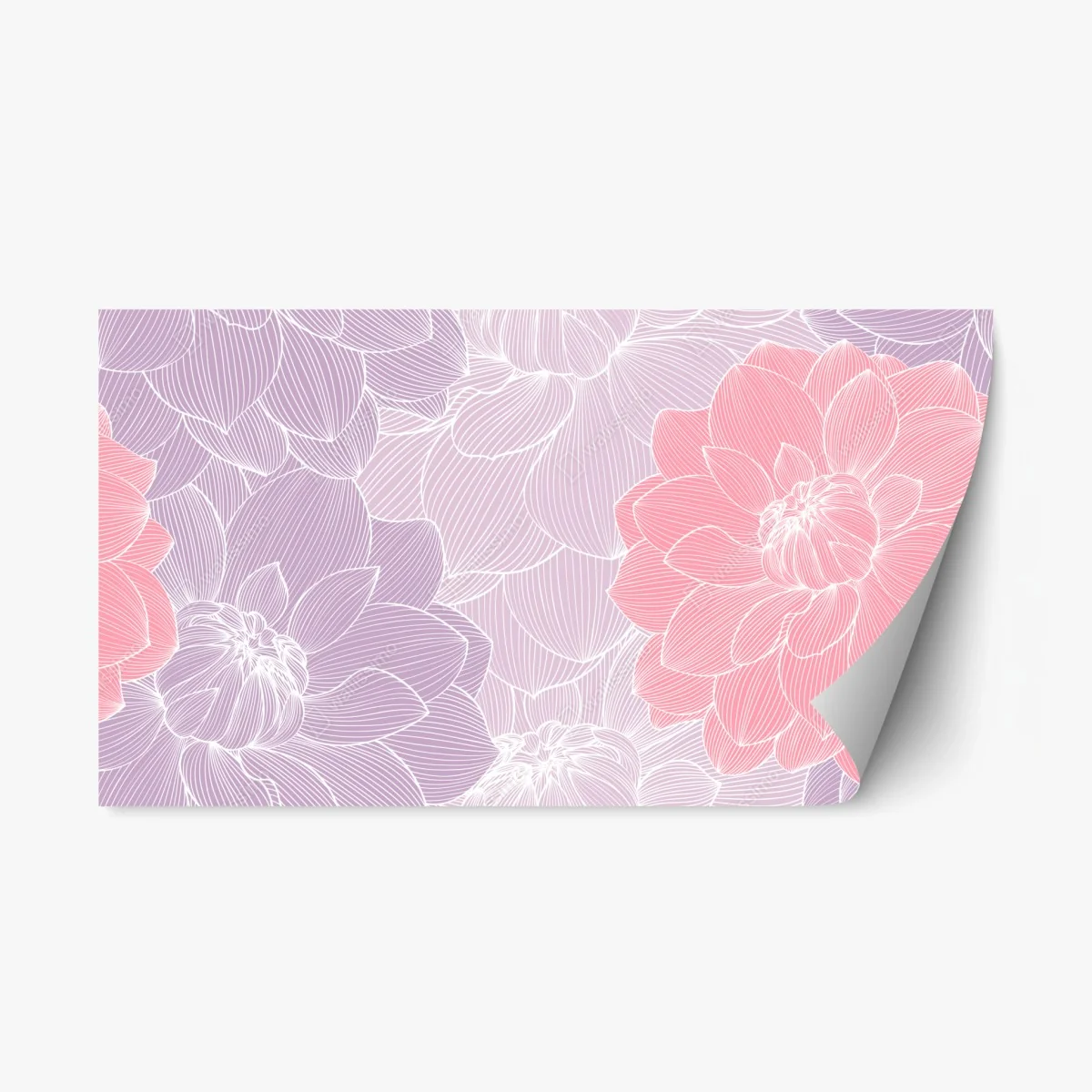 Repositionable sticker soft pastel floral bloom pattern • Wallissimo® Repositionable sticker soft pastel floral bloom pattern • Wallissimo®