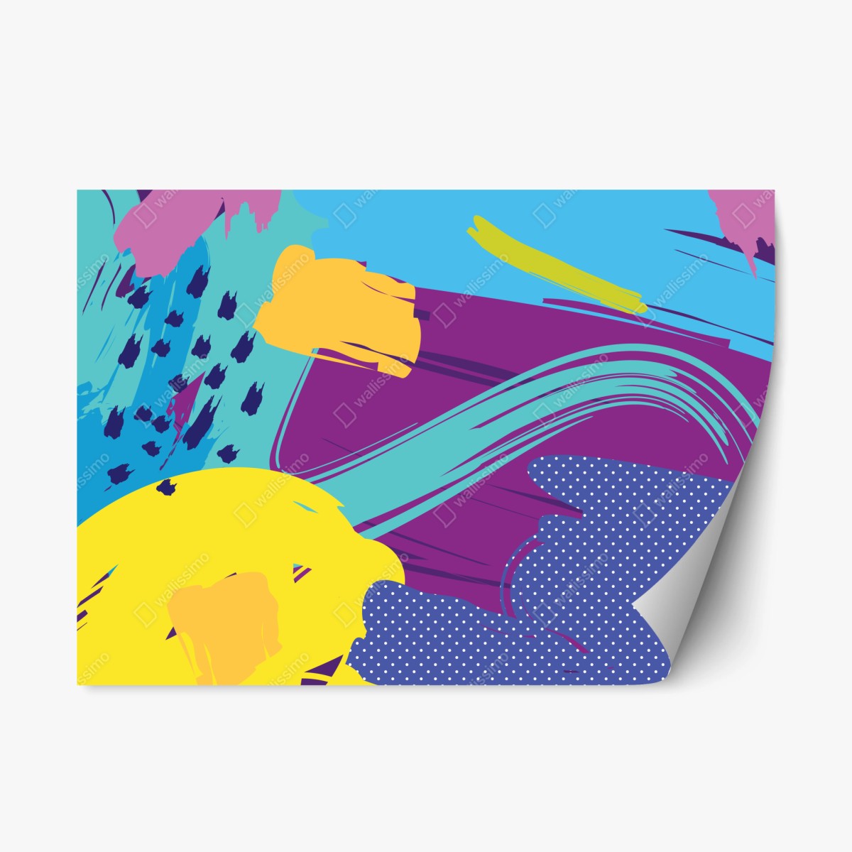 Repositionable sticker vibrant abstract pop-art composition ⁕ Wallissimo® Repositionable sticker vibrant abstract pop-art composition ⁕ Wallissimo®