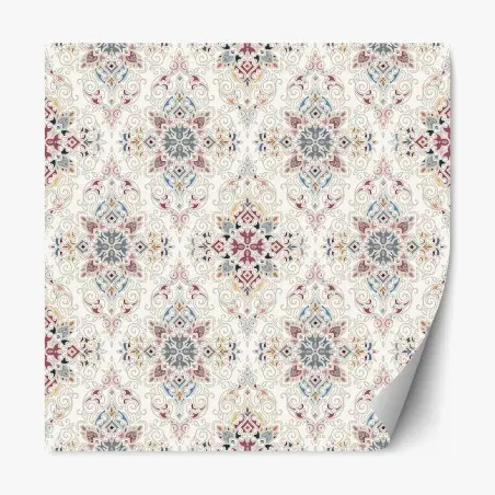 Repositionable sticker ornate vintage damask pattern • Wallissimo®