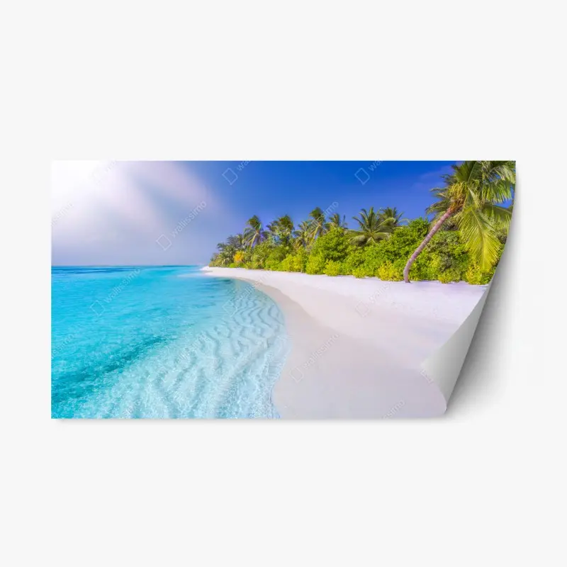 Repositionable sticker tropical turquoise beach paradise