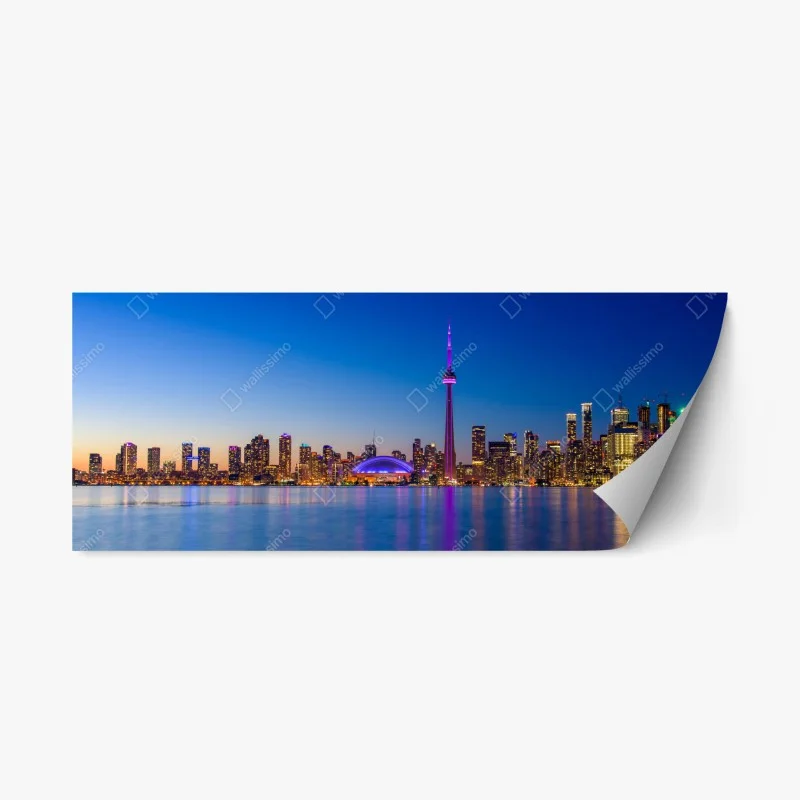 Repositionable sticker Toronto skyline at twilight