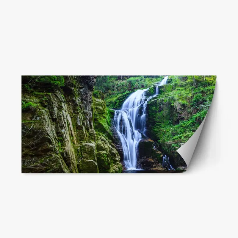 Repositionable sticker stylized ocean wave pattern • Wallissimo®