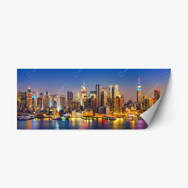Repositionable sticker Manhattan skyline at dusk