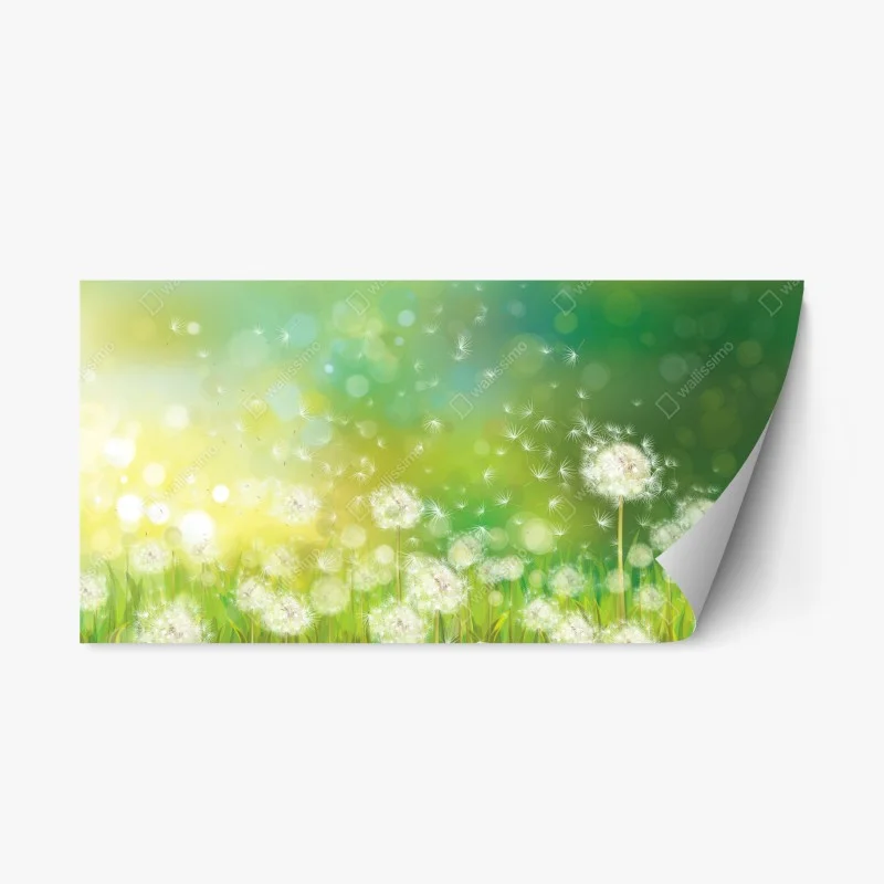 Repositionable sticker spring dandelion meadow ⁕ Wallissimo®