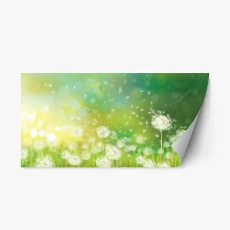 Repositionable sticker spring dandelion meadow • Wallissimo®