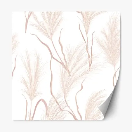 Repositionable sticker soft pampas grass pattern • Wallissimo®