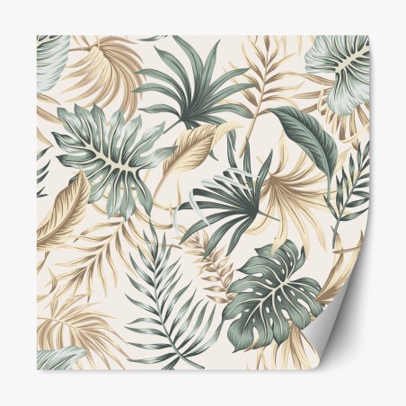 Repositionable sticker tropical botanical foliage pattern • Wallissimo®