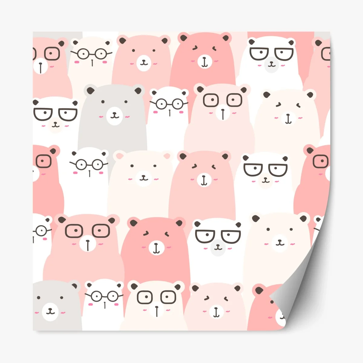 Repositionable sticker pastel bear pattern nursery art ⁕ Wallissimo® Repositionable sticker pastel bear pattern nursery art ⁕ Wallissimo®