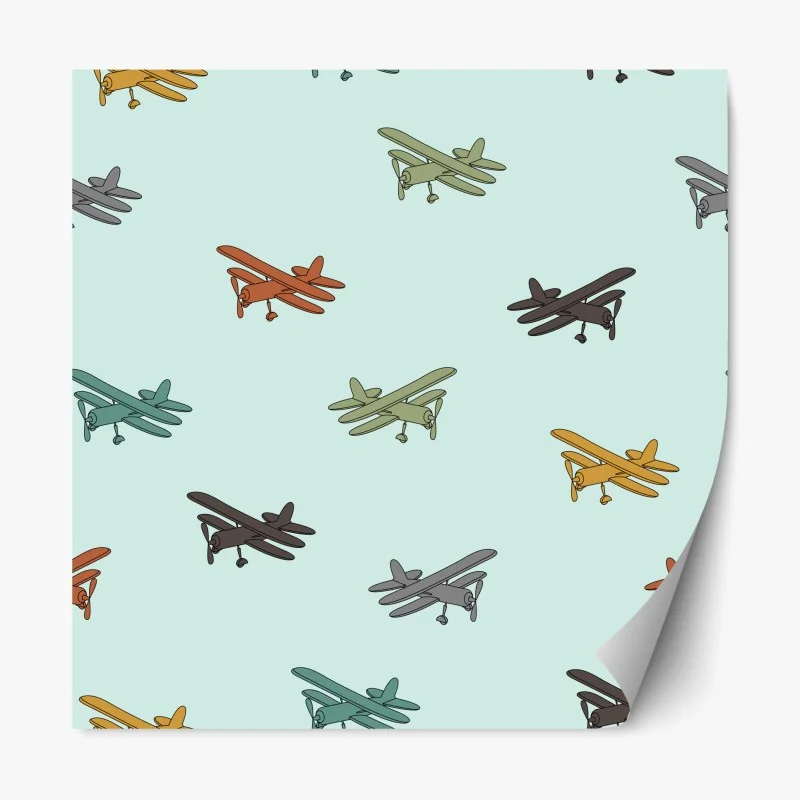 Repositionable sticker watercolor greens seamless pattern • Wallissimo®