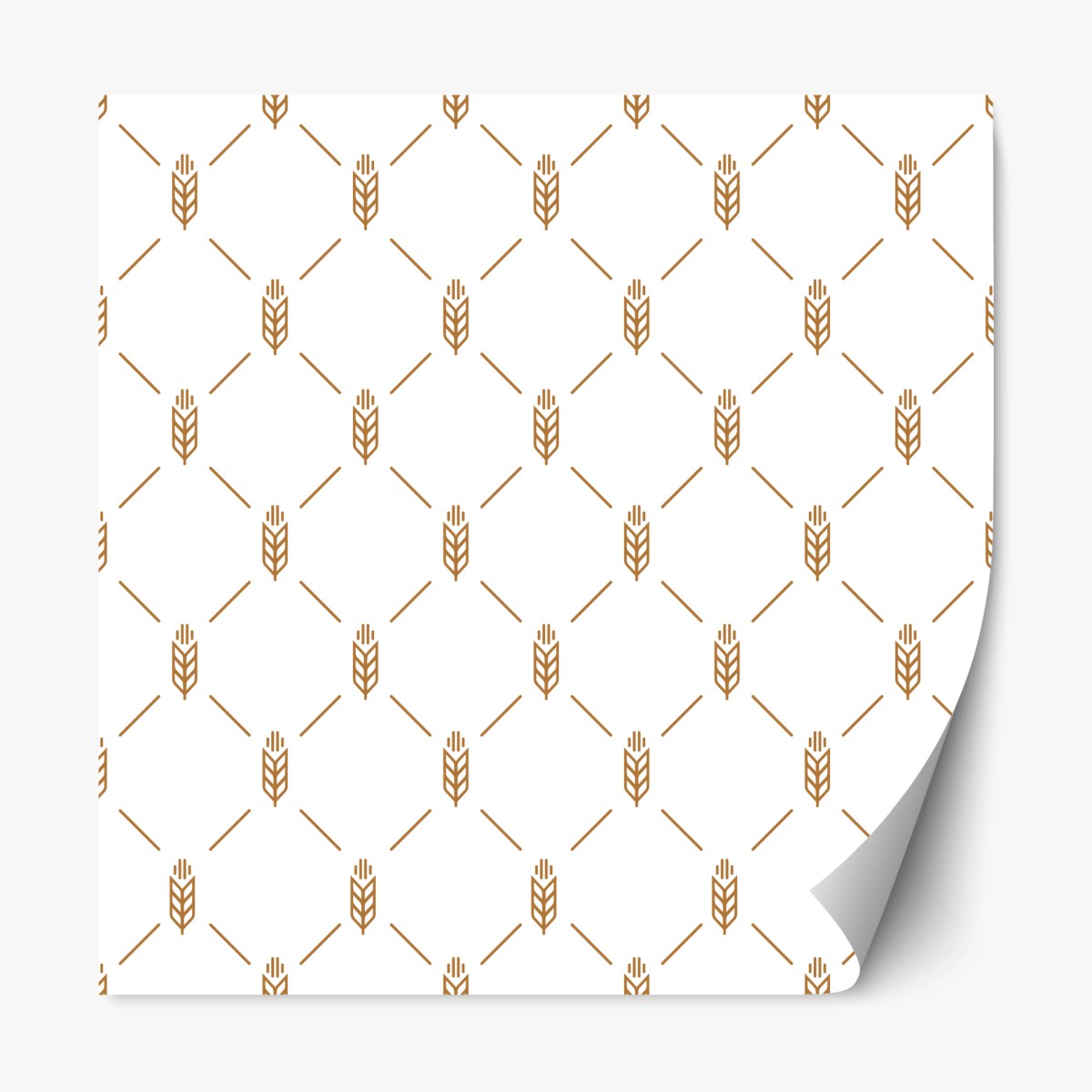 Repositionable sticker gold geometric wheat pattern • Wallissimo® Repositionable sticker gold geometric wheat pattern • Wallissimo®
