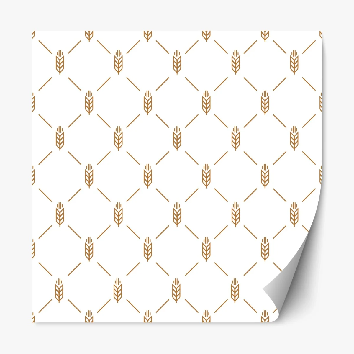 Repositionable sticker gold geometric wheat pattern • Wallissimo® Repositionable sticker gold geometric wheat pattern • Wallissimo®