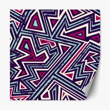 Repositionable sticker bold geometric triangle pattern • Wallissimo®