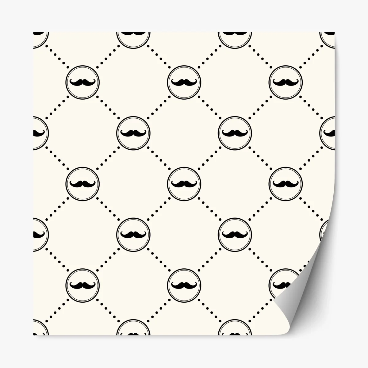 Repositionable sticker playful mustache repeat pattern ⁕ Wallissimo® Repositionable sticker playful mustache repeat pattern ⁕ Wallissimo®