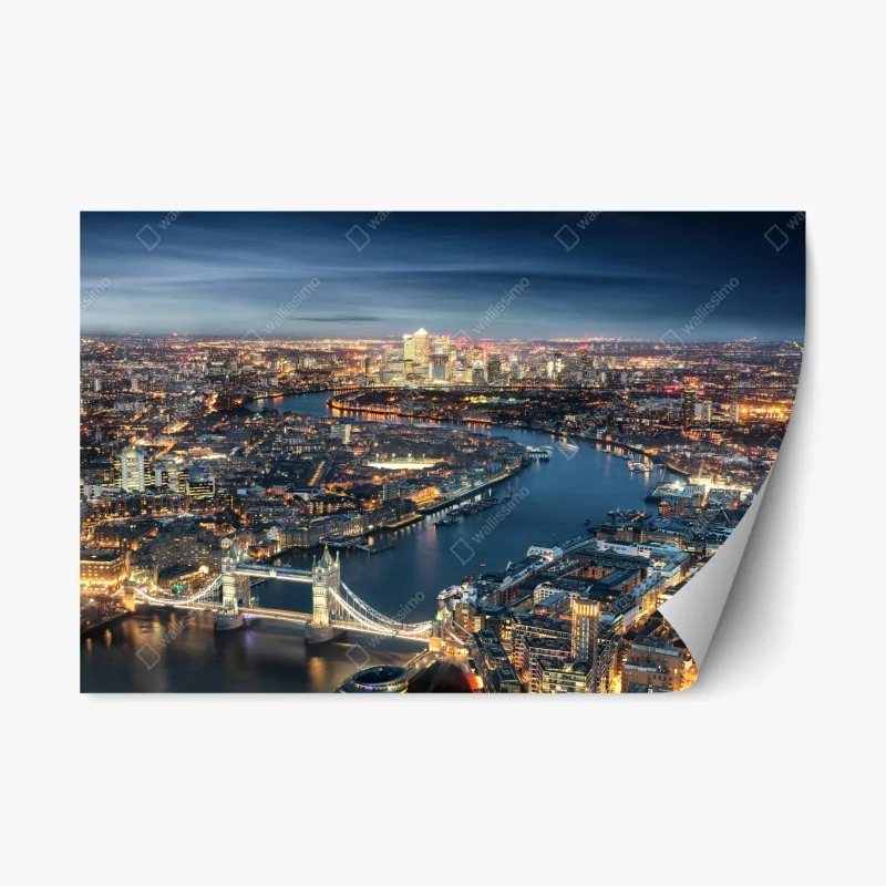 Repositionable sticker London skyline at night ⁕ Wallissimo® Repositionable sticker London skyline at night ⁕ Wallissimo®