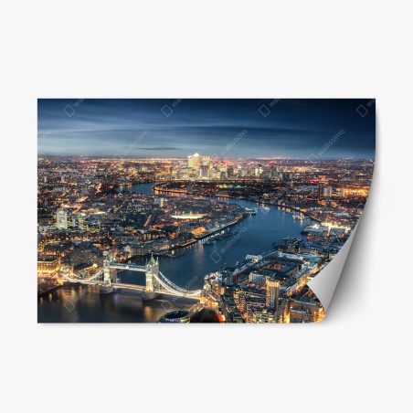 Repositionable sticker London skyline at night • Wallissimo®