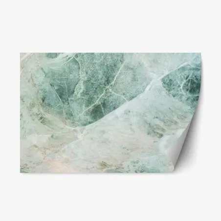 Repositionable sticker green marble abstract texture • Wallissimo®