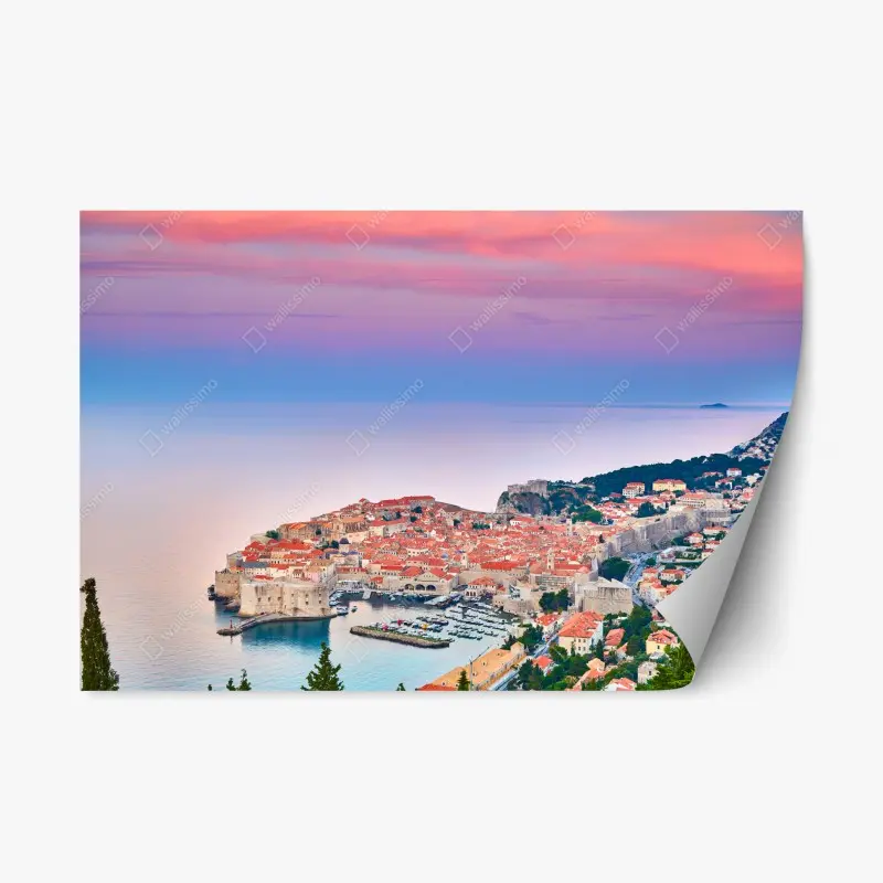 Repositionable sticker Dubrovnik old town at sunset