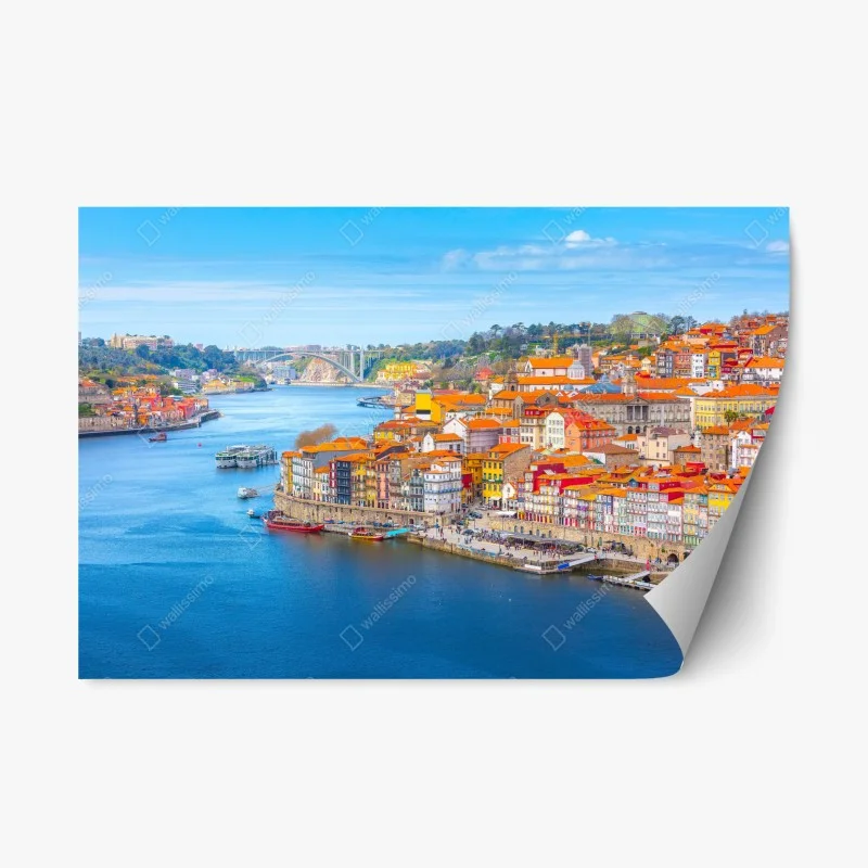 Repositionable sticker Porto riverside panorama