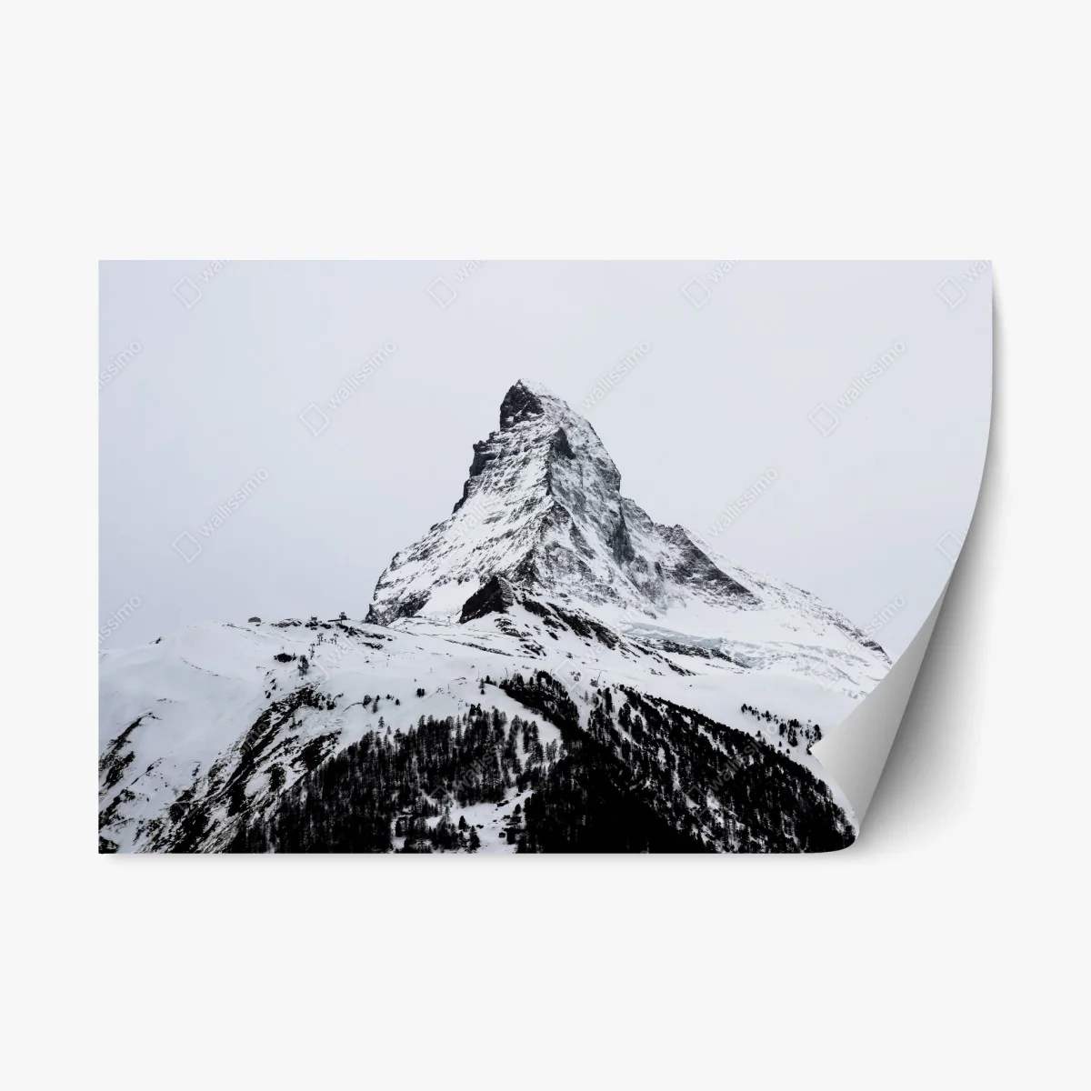 Repositionable sticker solitary snow-covered mountain peak ⁕ Wallissimo® Repositionable sticker solitary snow-covered mountain peak ⁕ Wallissimo®