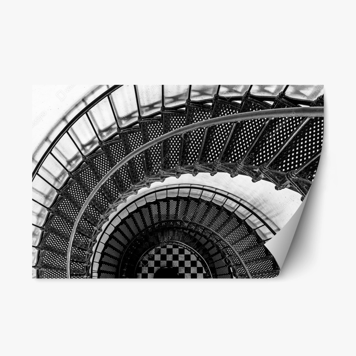 Repositionable sticker spiral staircase geometric composition • Wallissimo® Repositionable sticker spiral staircase geometric composition • Wallissimo®